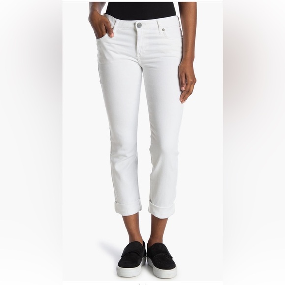 KUT from the Kloth Katy Roll Cuff Boyfriend Jeans white - Picture 1 of 14